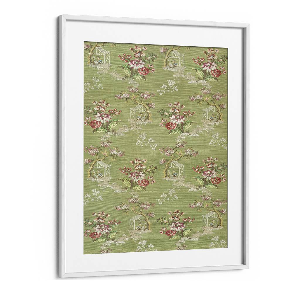 Elegant EMMA SLIK I BOTANICAL, FLORAL FLOWER PAINTINGS in a white frame, enhancing any room with natural beauty.