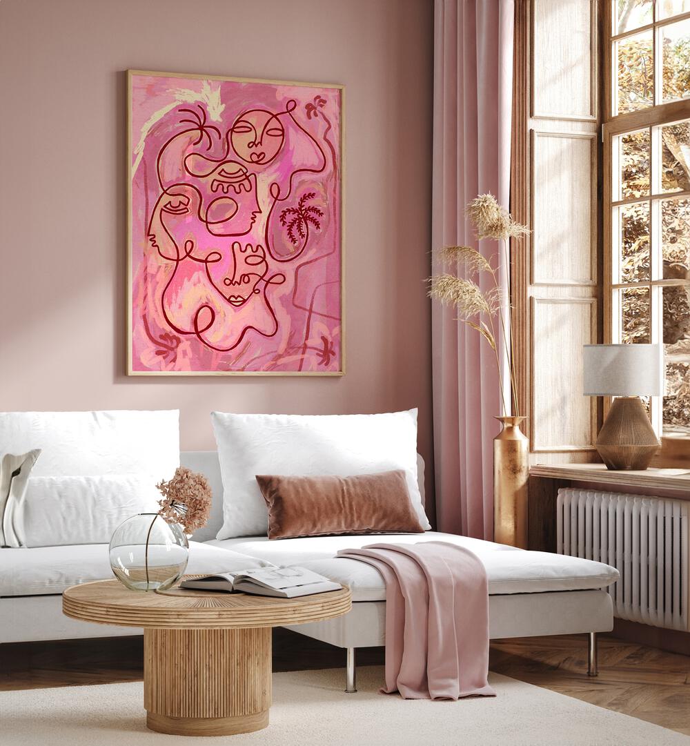 Boho art painting "ESCAPE TO PEACE" adds tranquility and style to any serene living space. Perfect for relaxation.