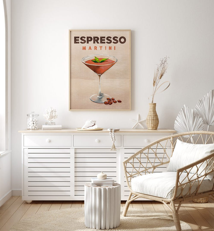 Chic ESPRESSO MARTINI, BAR decor elevates your space, capturing the essence of sophisticated nightlife.