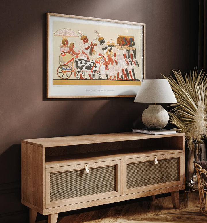 Ethiopian Princess Arrival in Thebes, a stunning Egyptian art painting that captures cultural elegance beautifully.