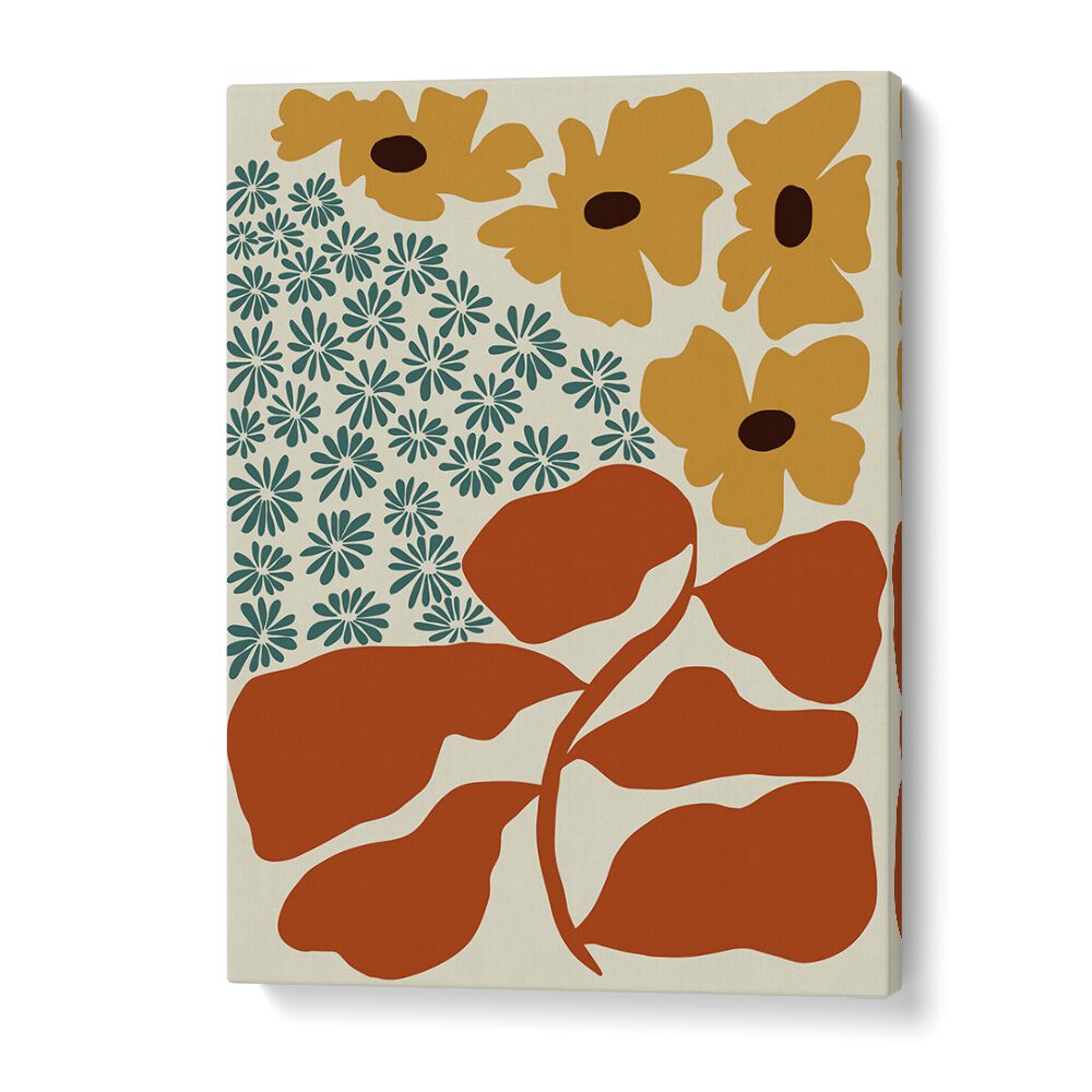 Exotic Flower Garden, Botanical Art Paintings Artwork in Gallery Wrap