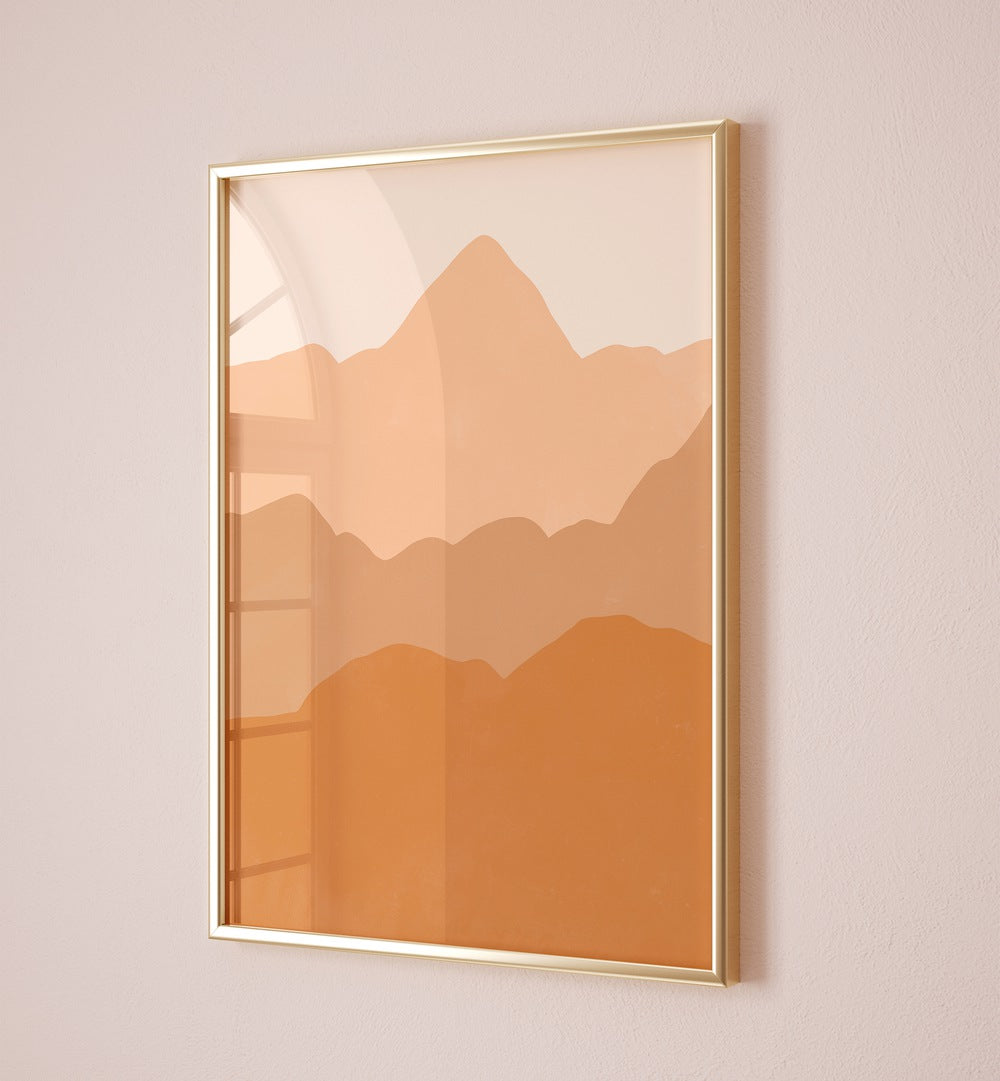 Elegant Earth Tones Gallery Wall art print in a gold frame, perfect for sophisticated gallery walls in any home.