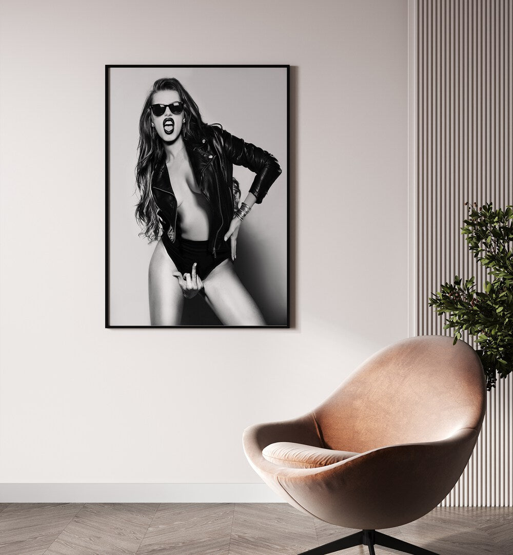 Elevate your decor with EAT THIS, PHOTOGRAPHY PRINTS by David Drake, showcasing powerful femininity in art.