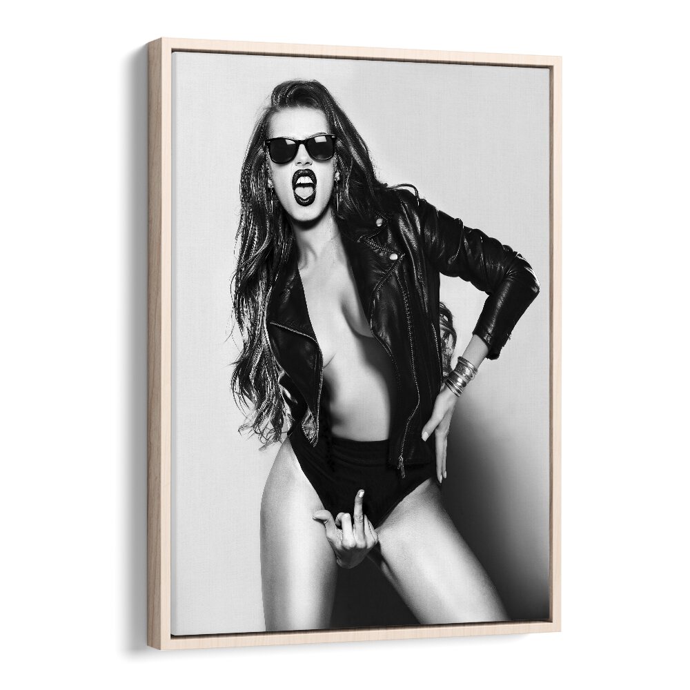 Bold black-and-white art piece featuring powerful femininity, perfect for EAT THIS, PHOTOGRAPHY PRINTS collection.