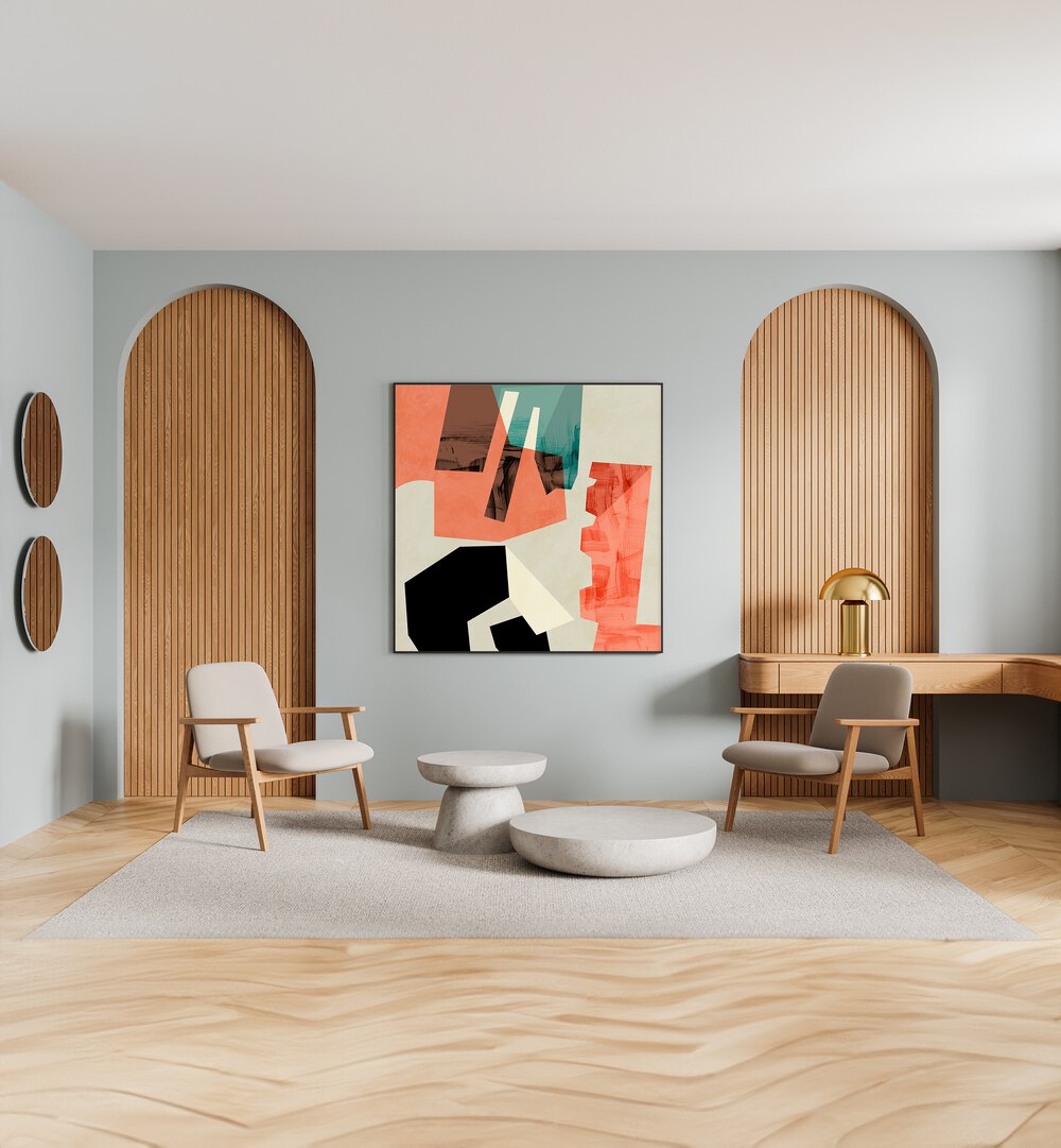 ECKEN I , ABSTRACT PAINTINGS by Ana Rut Bre adds a vibrant touch to modern interiors with its captivating design.