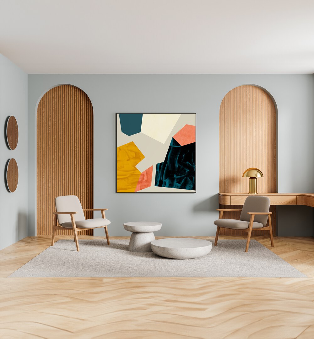 Transform your space with ECKEN III, ABSTRACT PAINTINGS by Ana Rut Bre, showcasing vibrant colors and modern elegance.