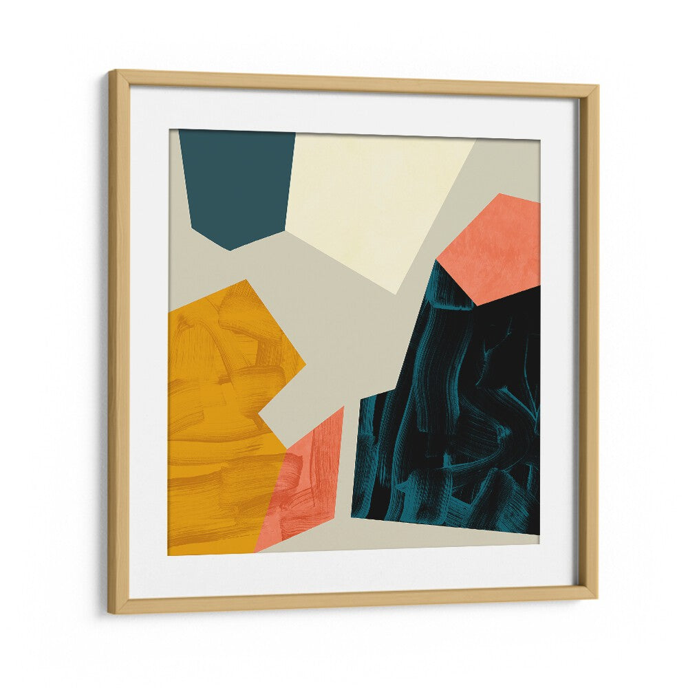 ECKEN III, ABSTRACT PAINTINGS by Ana Rut Bre adds captivating elegance to your space with vibrant colors and shapes.