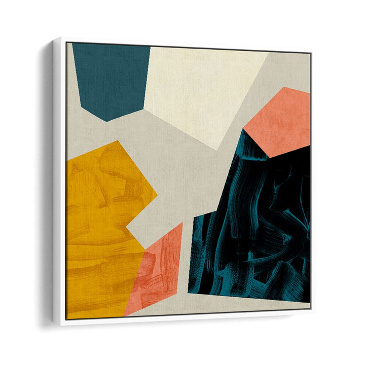 ECKEN III, ABSTRACT PAINTINGS by Ana Rut Bre features vibrant geometric shapes, perfect for modern decor.