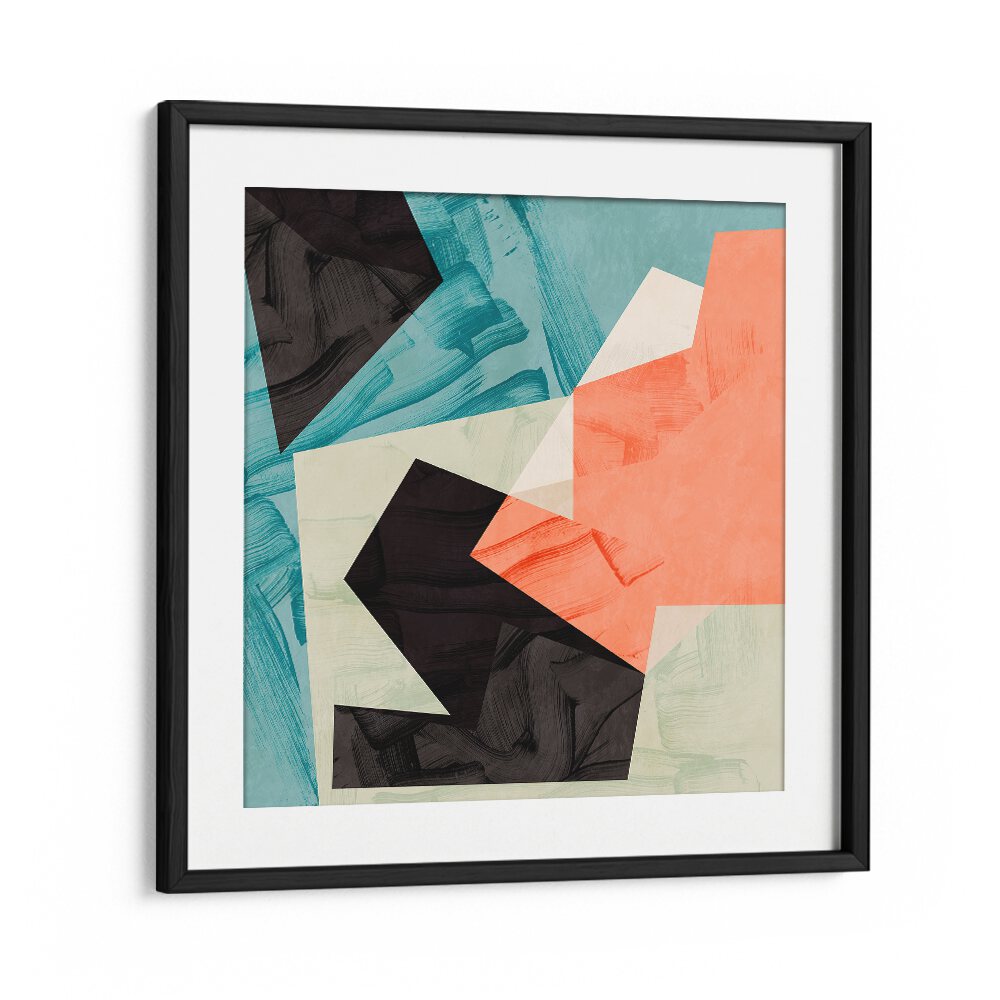 ECKEN IV, ABSTRACT PAINTINGS by Ana Rut Bre showcases vibrant colors and dynamic forms, perfect for elevating any space.