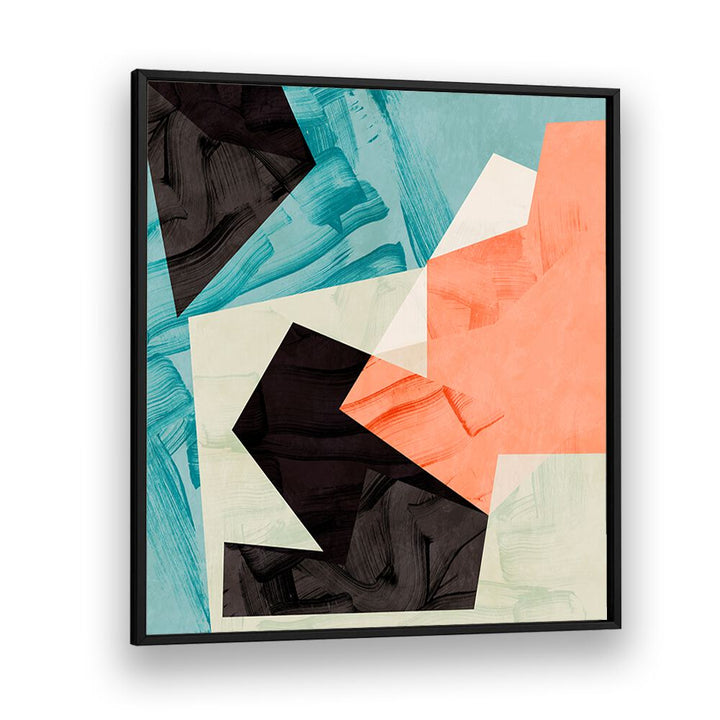 ECKEN IV, ABSTRACT PAINTINGS by Ana Rut Bre features vibrant colors and dynamic shapes, perfect for elevating your space.
