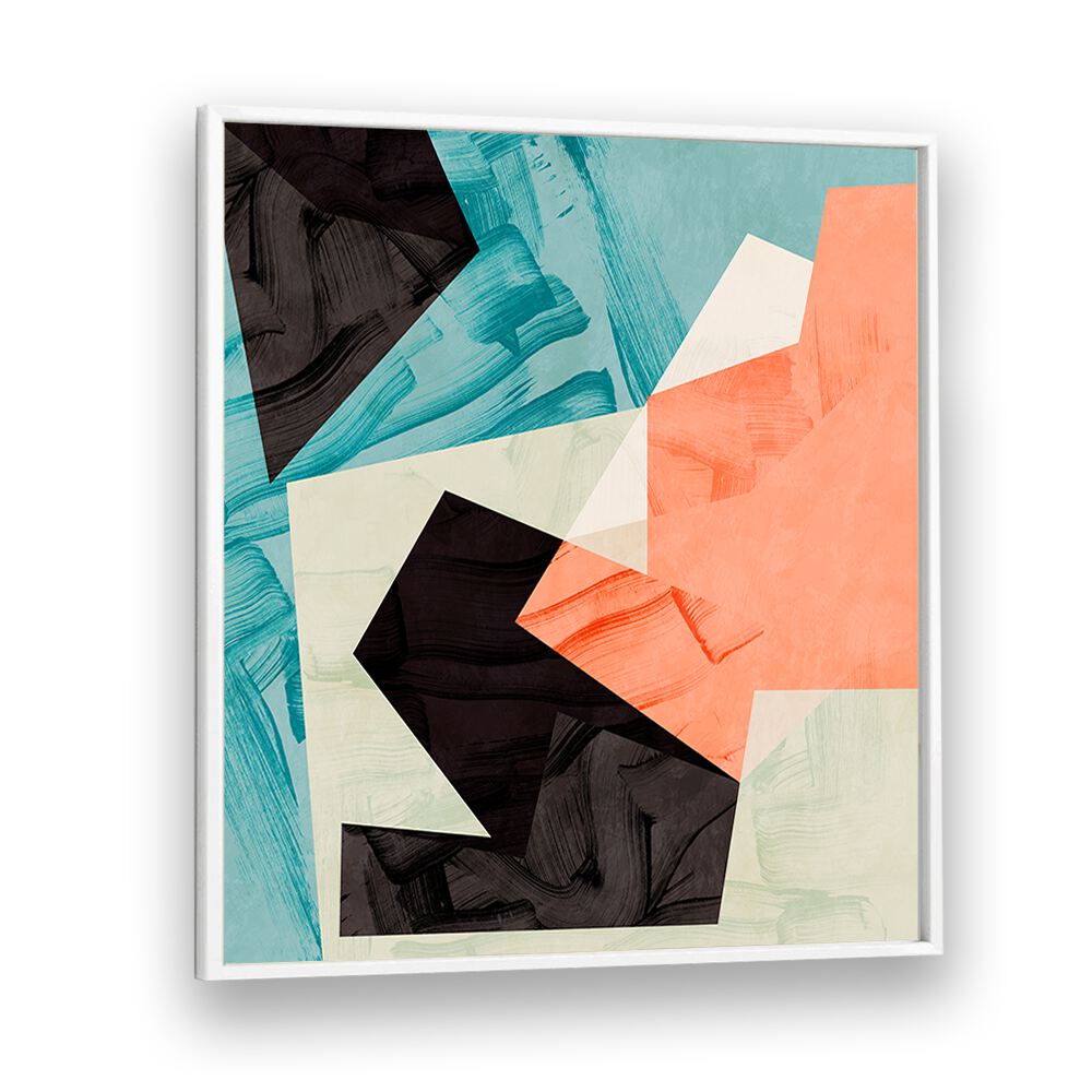 ECKEN IV, ABSTRACT PAINTINGS by Ana Rut Bre features vibrant colors and forms, perfect for enhancing any space.