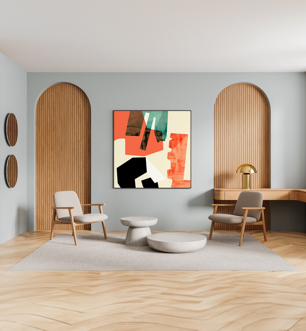 Elevate your space with ECKEN KOPIE I, ABSTRACT PAINTINGS by Ana Rut Bre, showcasing modern creativity in vibrant colors.