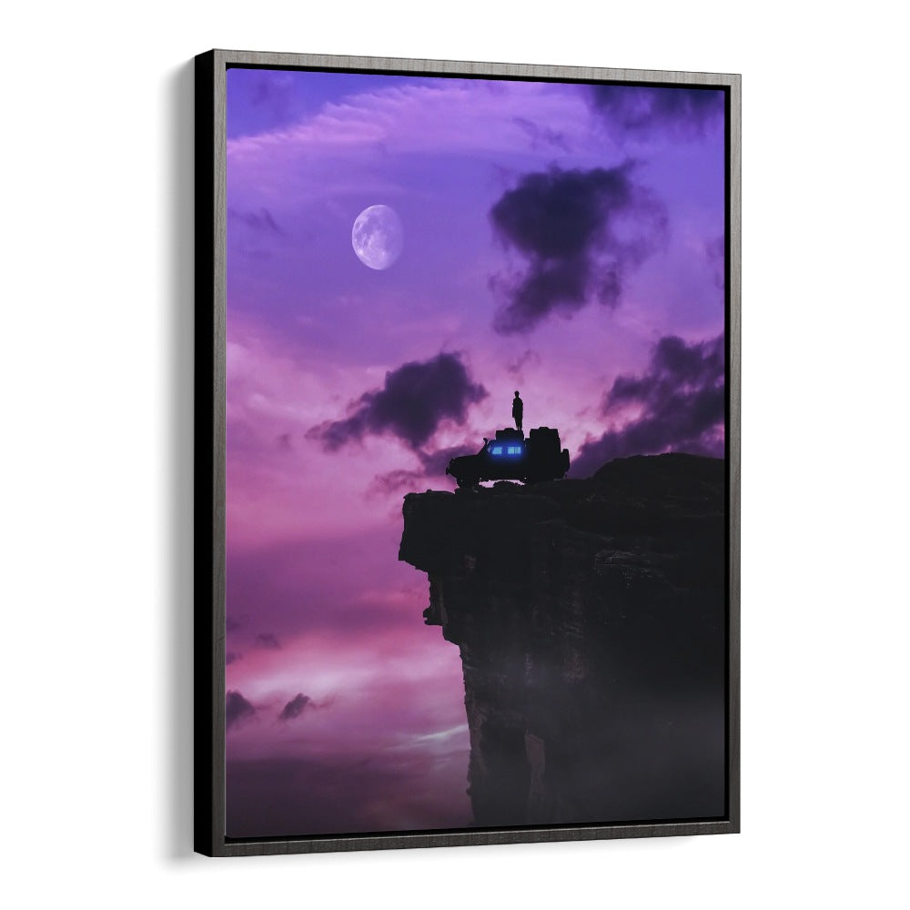 Vibrant hues showcase the EDGE OF THE EARTH, SURREAL ART PRINTS by Ritvik Takkar, perfect for any artistic space.