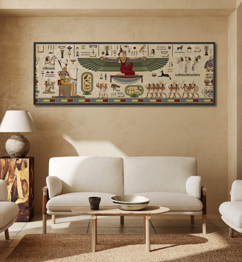 Transform your space with EGYPTIAN LIFE STYLE, GALLERY WALLS featuring vibrant framed prints of ancient art.
