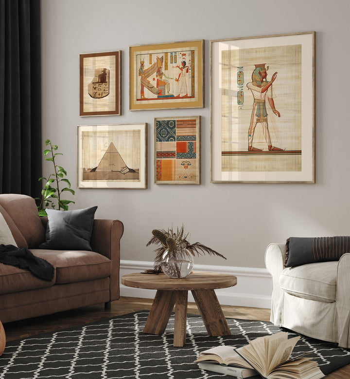 Transform your home with the EGYPTIAN GALLERY WALL, GALLERY WALLS & SETS, featuring stunning framed prints.