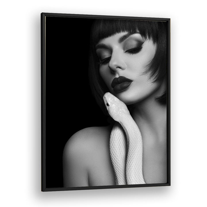 Elegant "EMBRACES LADY, PHOTOGRAPHY PRINTS" by David Drake, showcasing a striking fashion and artistry blend.