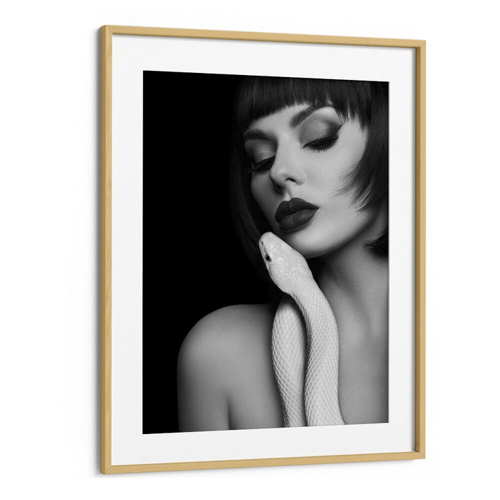 Elegant black-and-white "Embraces Lady" photography prints by David Drake, showcasing fashion and artistry in a stunning frame.
