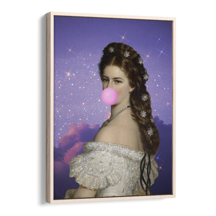 Empress Elisabeth Bubble Gum Portrait I, altered art print by Grace Digital Art Co, blends tradition with modern flair.