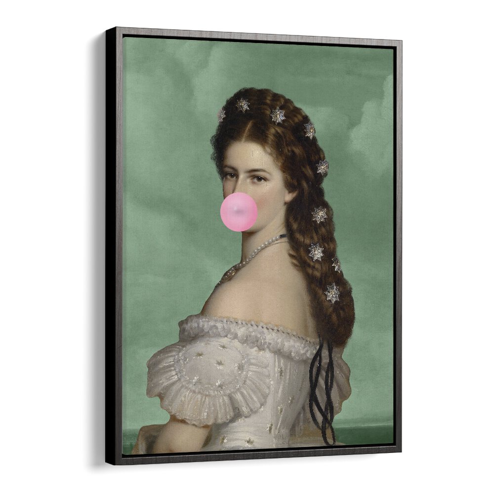 Empress Elisabeth Bubble Gum Portrait II, altered art prints by Grace Digital Art Co, blends elegance with modern flair.