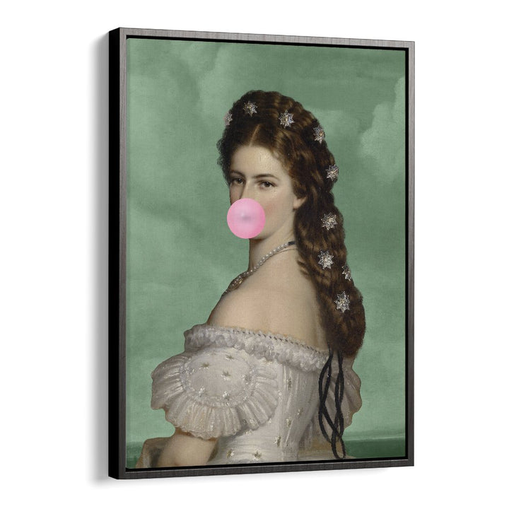 Empress Elisabeth Bubble Gum Portrait II, altered art prints by Grace Digital Art Co, blends elegance with modern flair.