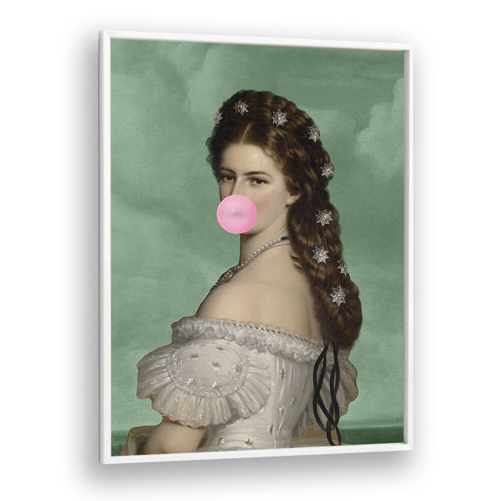Elegant Empress Elisabeth Bubble Gum Portrait II, altered art prints by Grace Digital Art Co, featuring a playful twist.