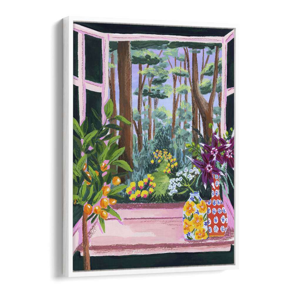 Captivating ENCHANTED GARDEN, LANDSCAPE PAINTINGS by Sarah Gesek, enhancing your home decor with vibrant colors.