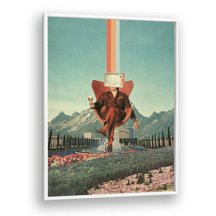 Vibrant surreal art print "ENEMY" by Frank Moth, blending imagination and style in a captivating frame.