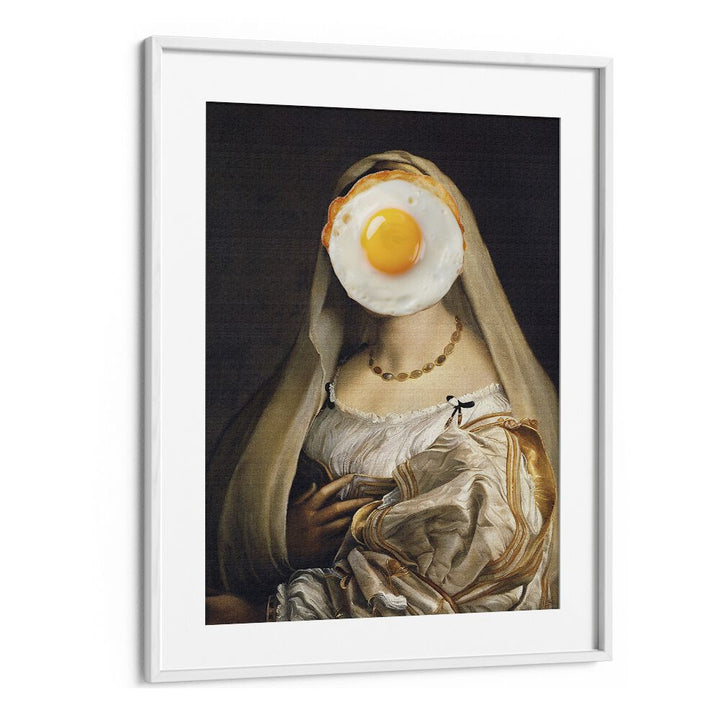 Transform your space with "ENGLISH BREAKFAST I, ALTERED ART PRINTS" by The Art Concept, featuring a unique egg motif.