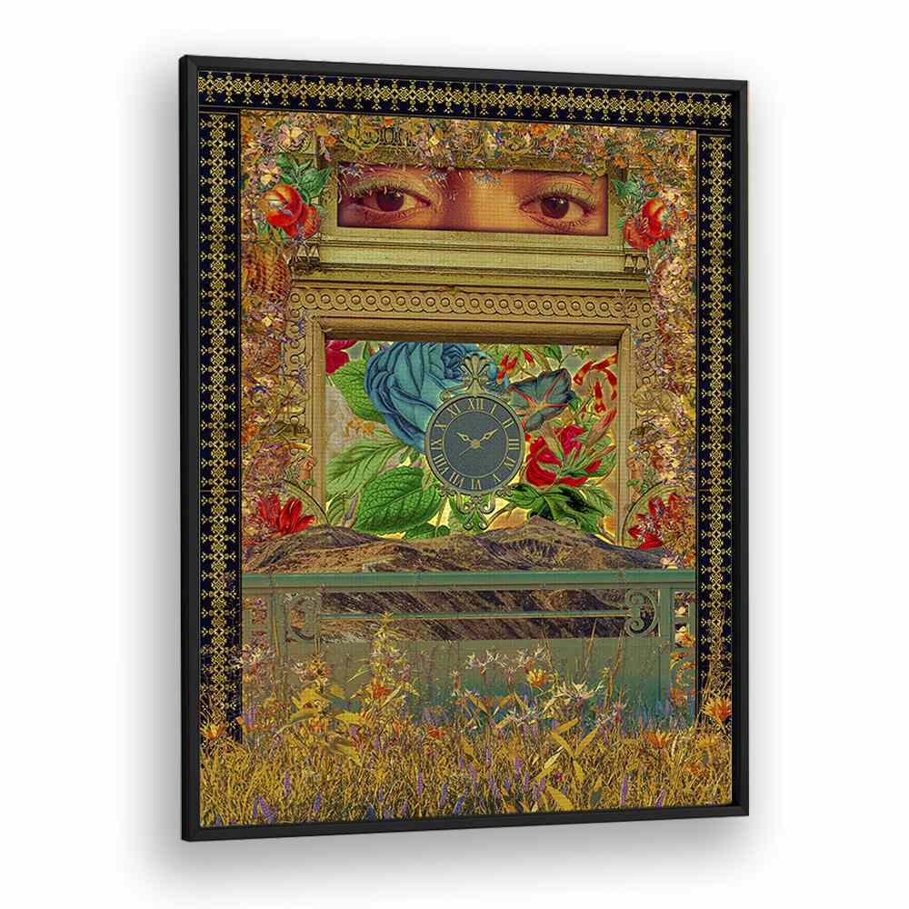 Vibrant EVENT, SURREAL ART PRINTS by Cosmo Zach featuring imaginative artwork in a sleek black frame.