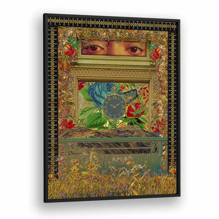 Vibrant EVENT, SURREAL ART PRINTS by Cosmo Zach featuring imaginative artwork in a sleek black frame.