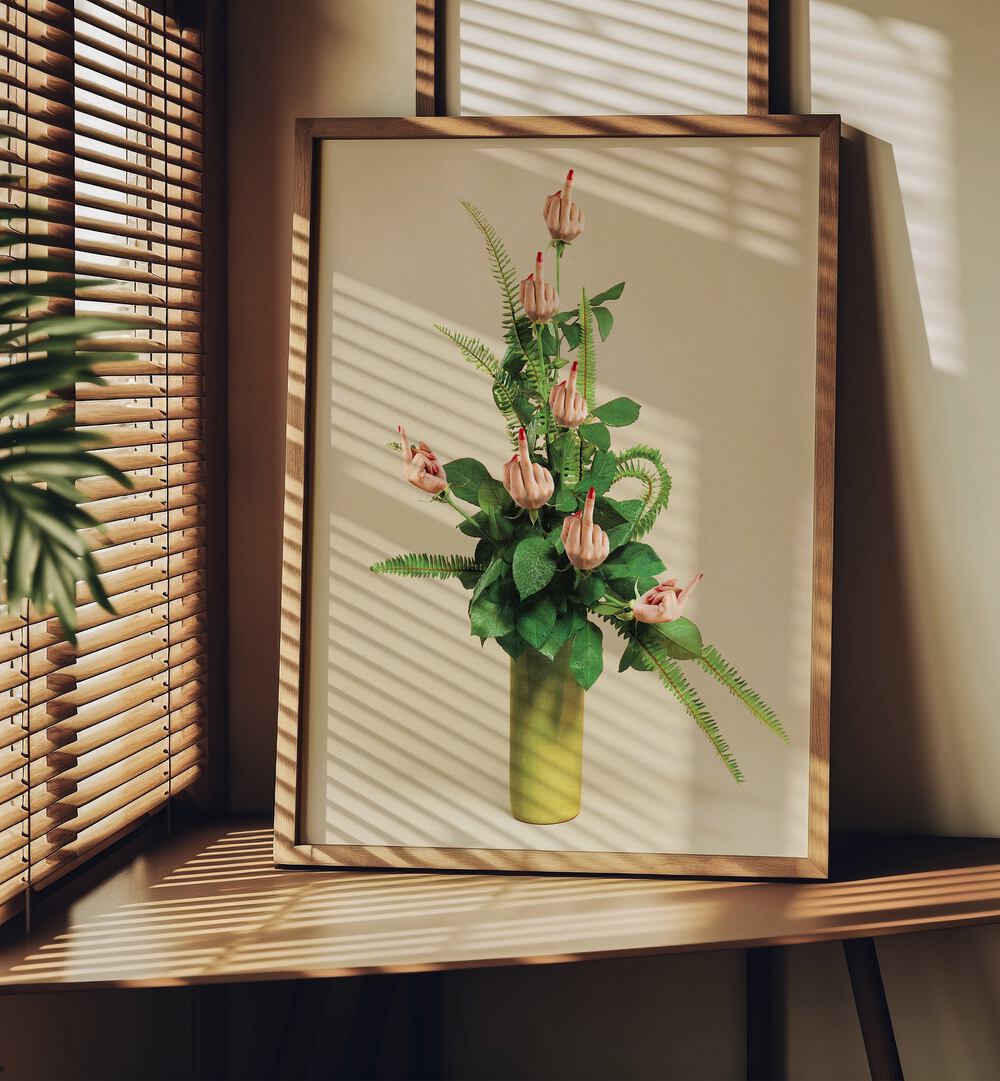 F U BOUQUET SURREAL PAINTING, SURREAL ART by Vertigo Artography transforms your space with stunning surrealist decor.