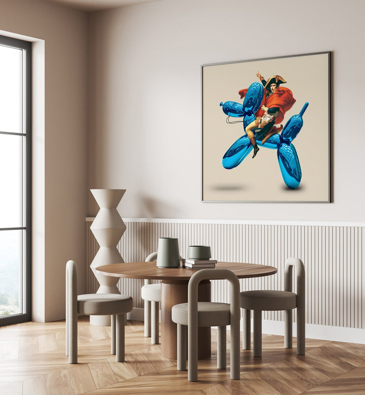 Transform your space with FAKE CONQUEROR, ALTERED ART PRINTS, showcasing creativity in vibrant colors.