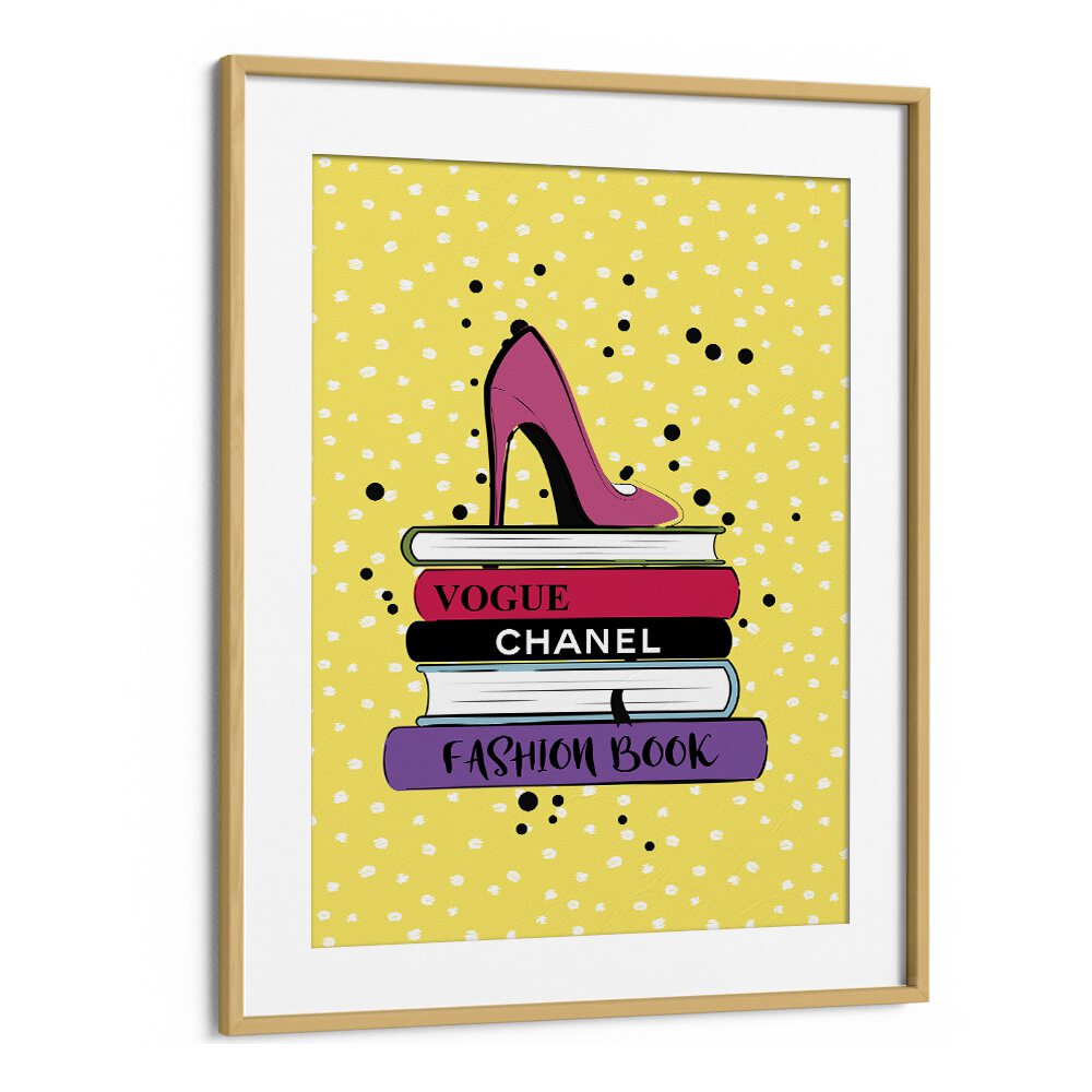 Stylish FASHION BOOKS and FASHION POSTERS featuring a chic high heel, perfect for elevating your space's decor.