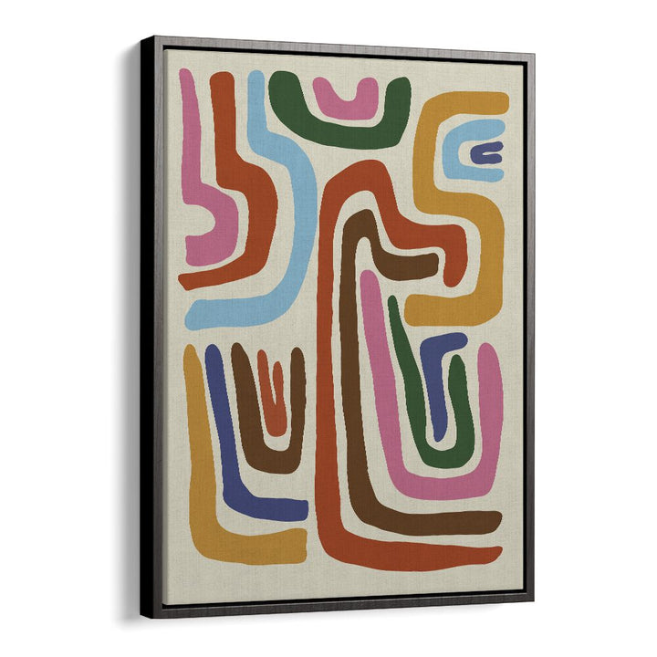 Feeling Flow, Abstract Art Prints Artwork in Black Floater Frame