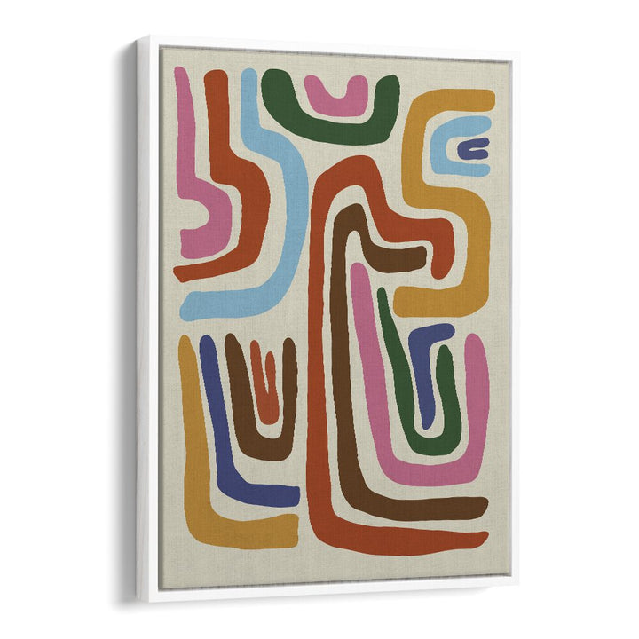 Feeling Flow, Abstract Art Prints Artwork in White Floater Frame