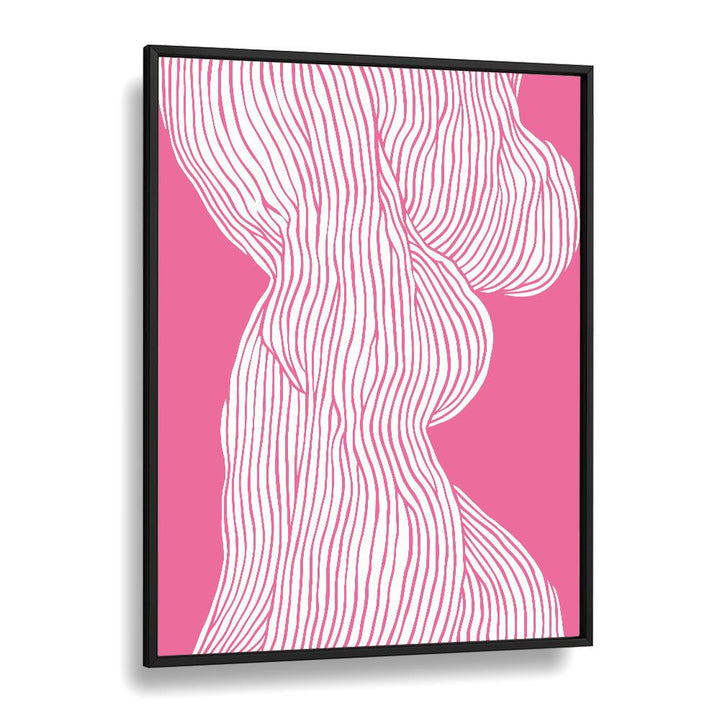 Fibers I (Pink) Fashion art Artwork in Black Plain Frame