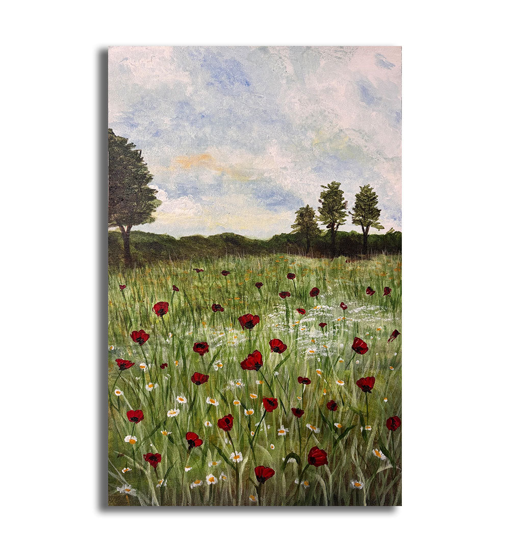 FIELD OF RED , HANDMADE ARTWORKS