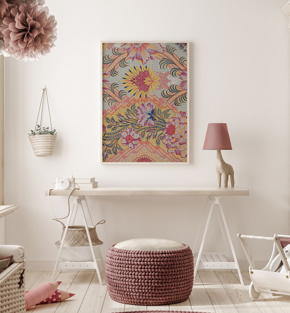 Brighten your room with FIERY FLORAL I, a stunning piece from our FLORAL FLOWER PAINTINGS collection, showcasing vibrant blooms.