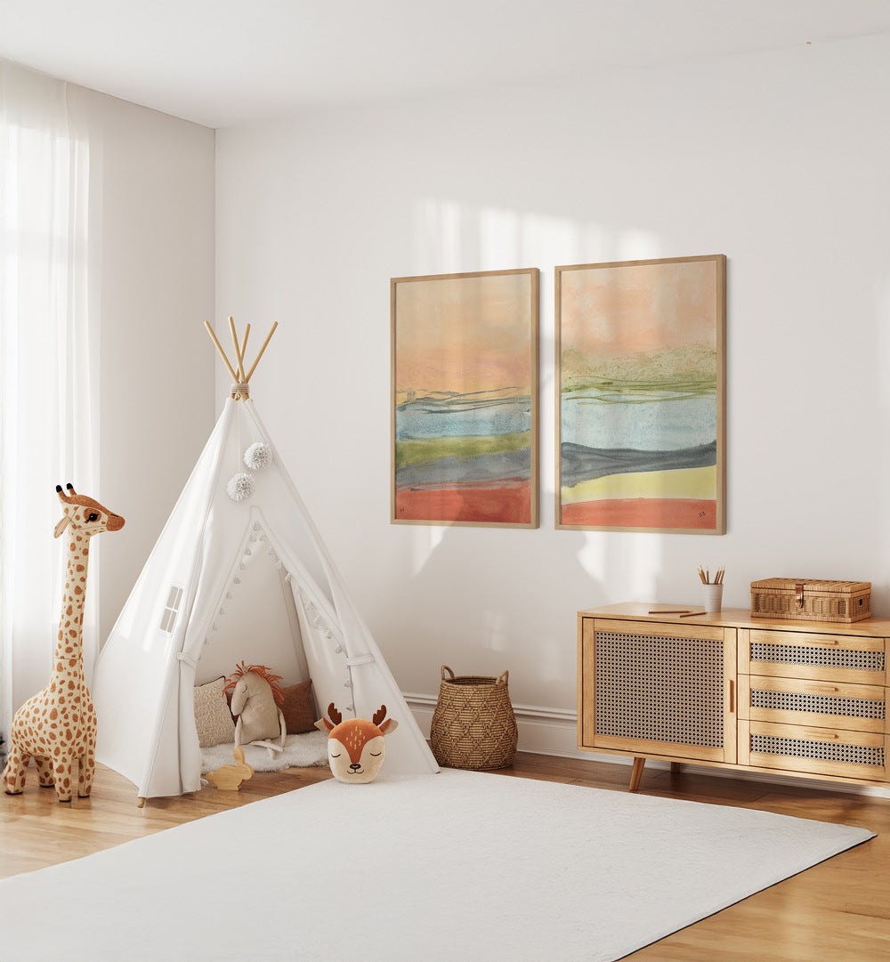 Transform your space with the FIND YOUR WAY SET, SET OF 2 PAINTINGS, adding warmth and inspiration to any room.