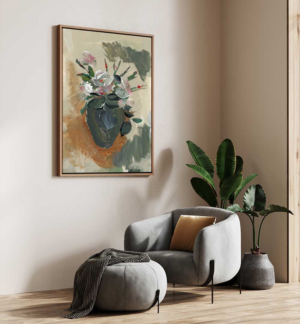 Stunning FIORI IN UN NO I, FLORAL FLOWER PAINTINGS brightens any room with vibrant blooms and artistic flair.