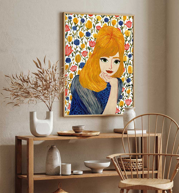 FLORAL BABY PORTRAIT I , PORTRAITS & FIGURATIVE ILLUSTRATIONS