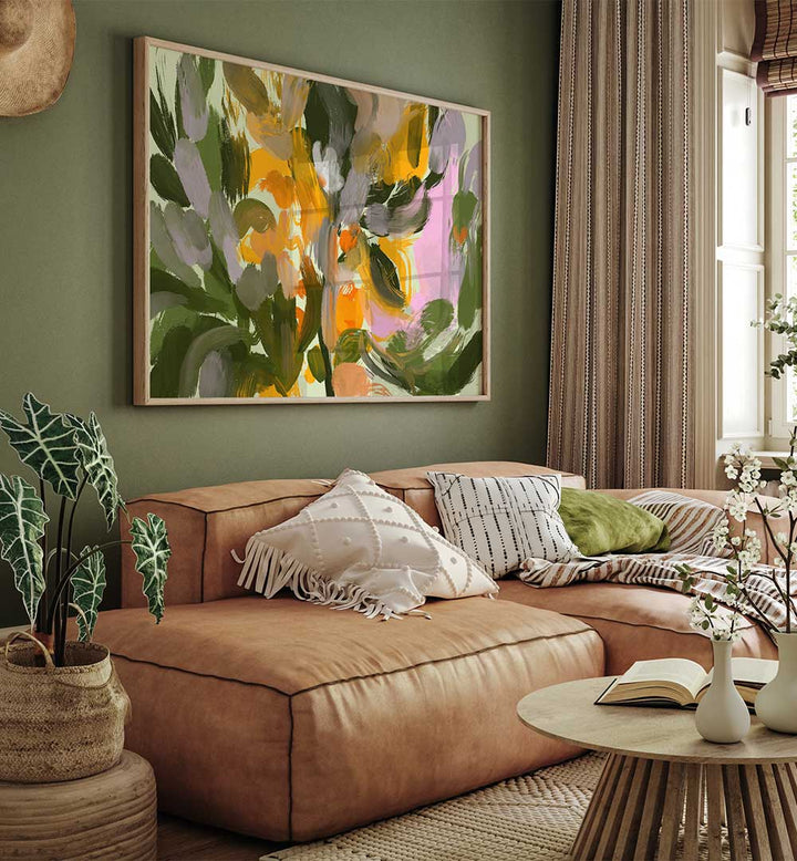 FLORAL WHIRLWIND , FLORAL FLOWER PAINTINGS