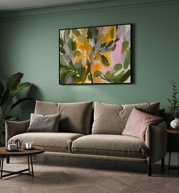FLORAL WHIRLWIND , FLORAL FLOWER PAINTINGS