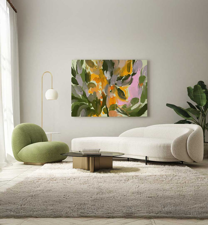 FLORAL WHIRLWIND , FLORAL FLOWER PAINTINGS