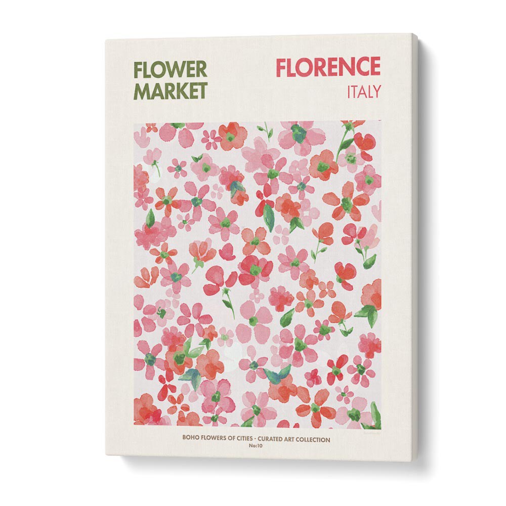 Colorful floral design from "FLORENCE - FLOWER MARKET I FLORAL FLOWER PAINTINGS" by Emel Tunaboylu for vibrant decor.