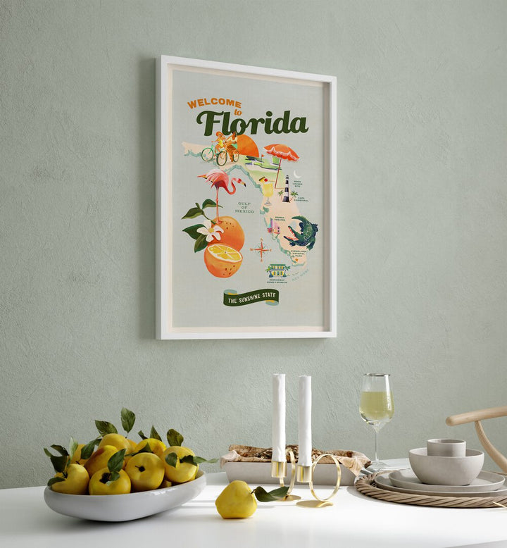 Vibrant FLORIDA, TRAVEL POSTERS showcasing the Sunshine State's culture and landscapes, perfect for home decor.
