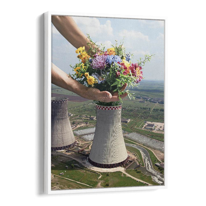 Transform your space with FLOWER PLANT, SURREAL ART PRINTS by Vertigo Artography, featuring vibrant flowers in a unique setting.
