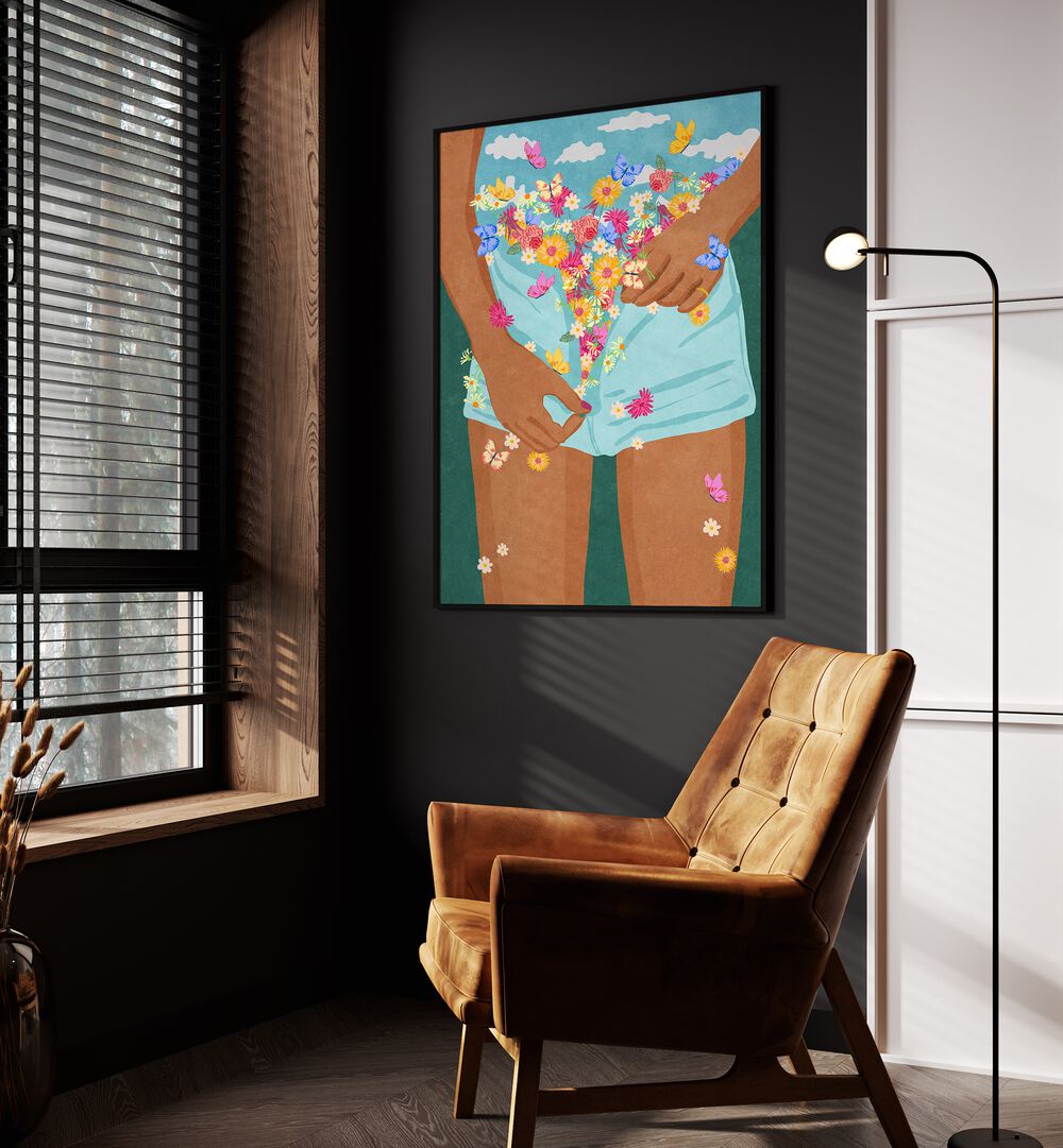 Bright and colorful "Flower Mood, Fashion Posters" art piece by Raissa Oltmanns, perfect for modern home decor.
