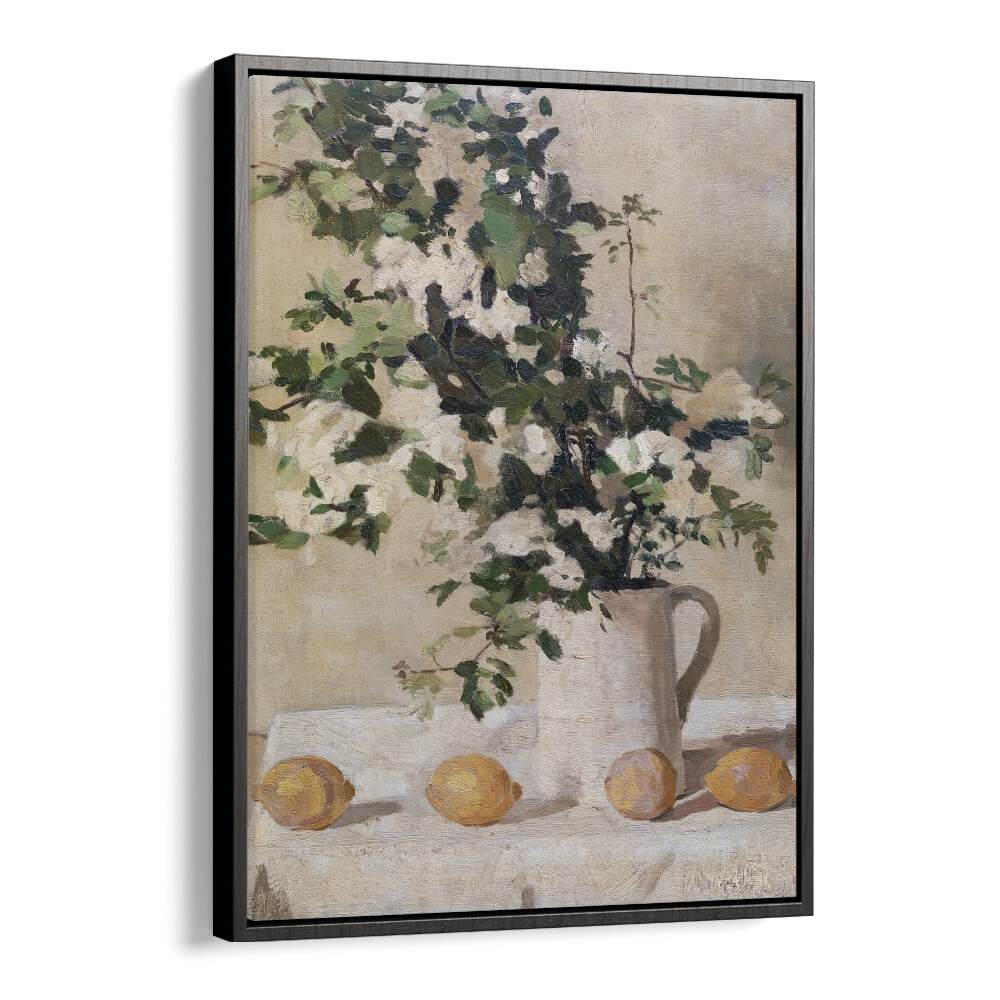 Stunning FLOWERS AND LEMONS VINTAGE PAINTINGS by Albéric Coppieters, perfect for adding elegance to any space.