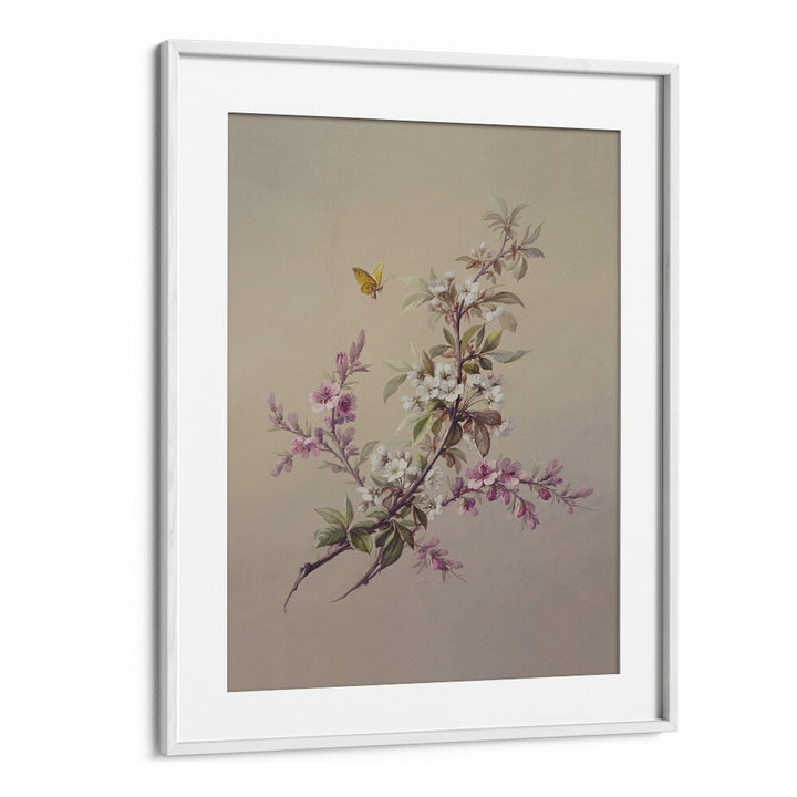 Exquisite FLOWERS & BUTTERFLIES art print from Asian Monk, beautifully framed to enhance your living space.